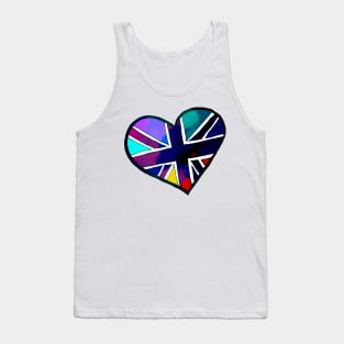 Discolored Union Jack Heart Tank Top